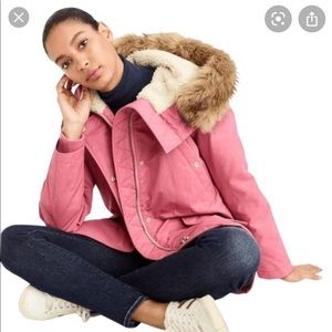 J.Crew Pink Nylon Parka NWOT